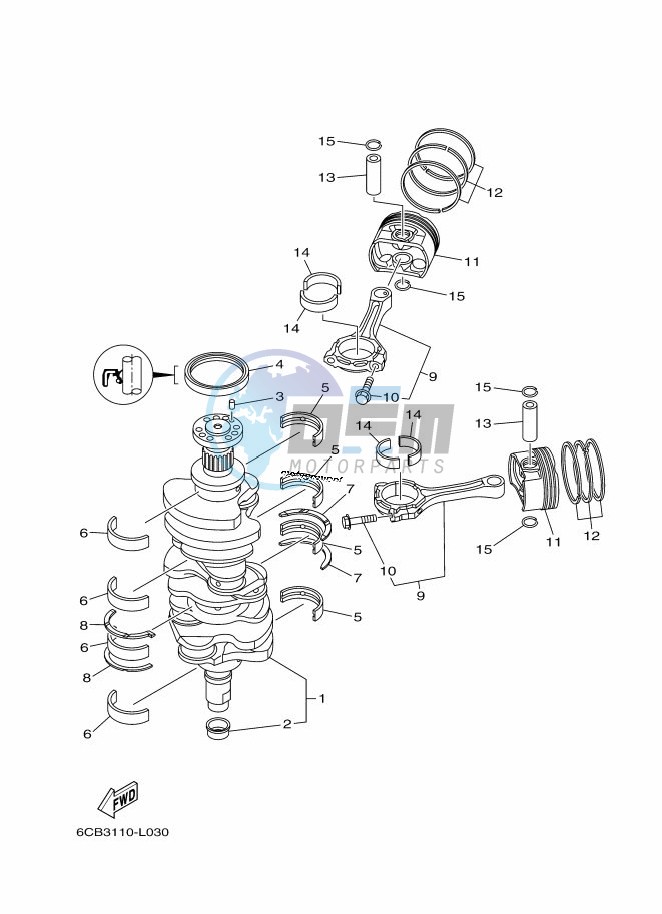 CRANKSHAFT--PISTON