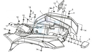 QUADRAIDER 600 DELUXE drawing REAR COVERS