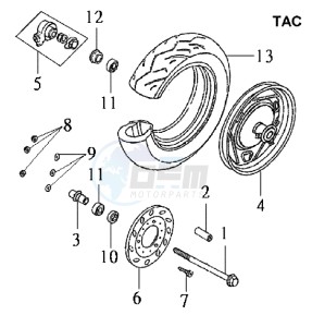 DD50 FIX drawing FRONT WHEEL