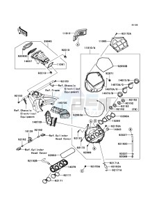 NINJA ZX-10R ZX1000-C2H FR GB XX (EU ME A(FRICA) drawing Air Cleaner