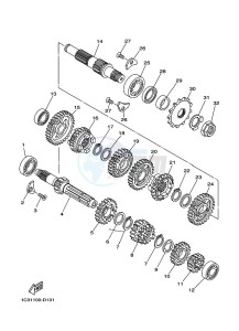 YZ125 (B0VB) drawing TRANSMISSION