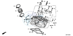 XL1000VB drawing REAR CYLINDER HEAD