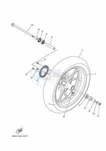 YP125RA XMAX 125 TECH MAX (B9Y3) drawing SIDE COVER