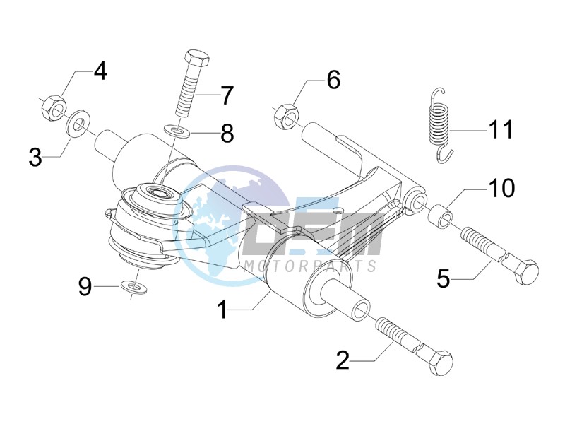 Swinging arm