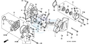 VFR8009 Europe Direct - (ED / MME) drawing WATER PUMP