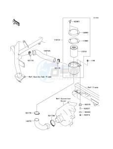 KAF 620 P [MULE 4000] (P9F-PAF) PAF drawing AIR CLEANER-BELT CONVERTER