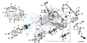 CRF250LF CRF250L E drawing RIGHT CRANKCASE COVER