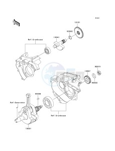 KLX 250 W [KLX250SF] (W9F) W9F drawing CRANKSHAFT