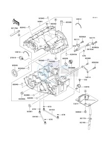 ZX 600 J [ZZR600] (J6F-J8F) J7F drawing CRANKCASE