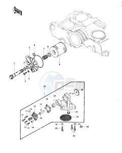 KZ 750 B (B1-B4) drawing OIL PUMP_OIL FILTER