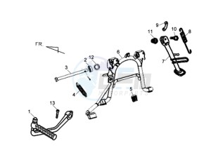 JET 4 R50 drawing CENTRAL STAND - SIDE STAND - KICKSTARTER PEDAL