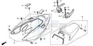 VFR800 drawing REAR COWL