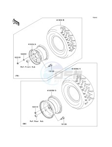 KVF 650 E [BRUTE FORCE 650 4X4 HARDWOODS GREEN HD] (E6F-E9F) E7F drawing WHEELS_TIRES