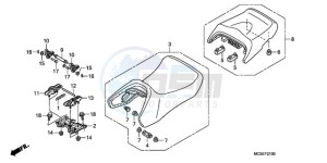 ST1300A9 Korea - (KO / ABS MME) drawing SEAT