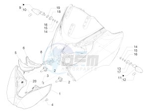 MP3 500 SPORT BUSINESS ABS E3-E4 (NAFTA)2 drawing Front headlamps - Turn signal lamps