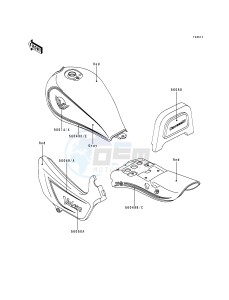 EN 500 A [VULCAN 500] (A1-D5) [VULCAN 500] drawing DECALS-- EN500-A2_A3- --- RED_GRAY- -