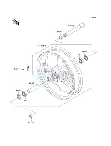 ZR 1000 B [Z1000] (7F-8F) 0B8F drawing FRONT WHEEL