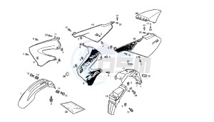 SENDA R X-RACE - 50 CC VTHSR1D1A EU2 drawing BODY, MY09