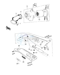 KM 100 A (A1 till A7) drawing AIR CLEANER_MUFFLER -- KM100-A1 Till A4- -