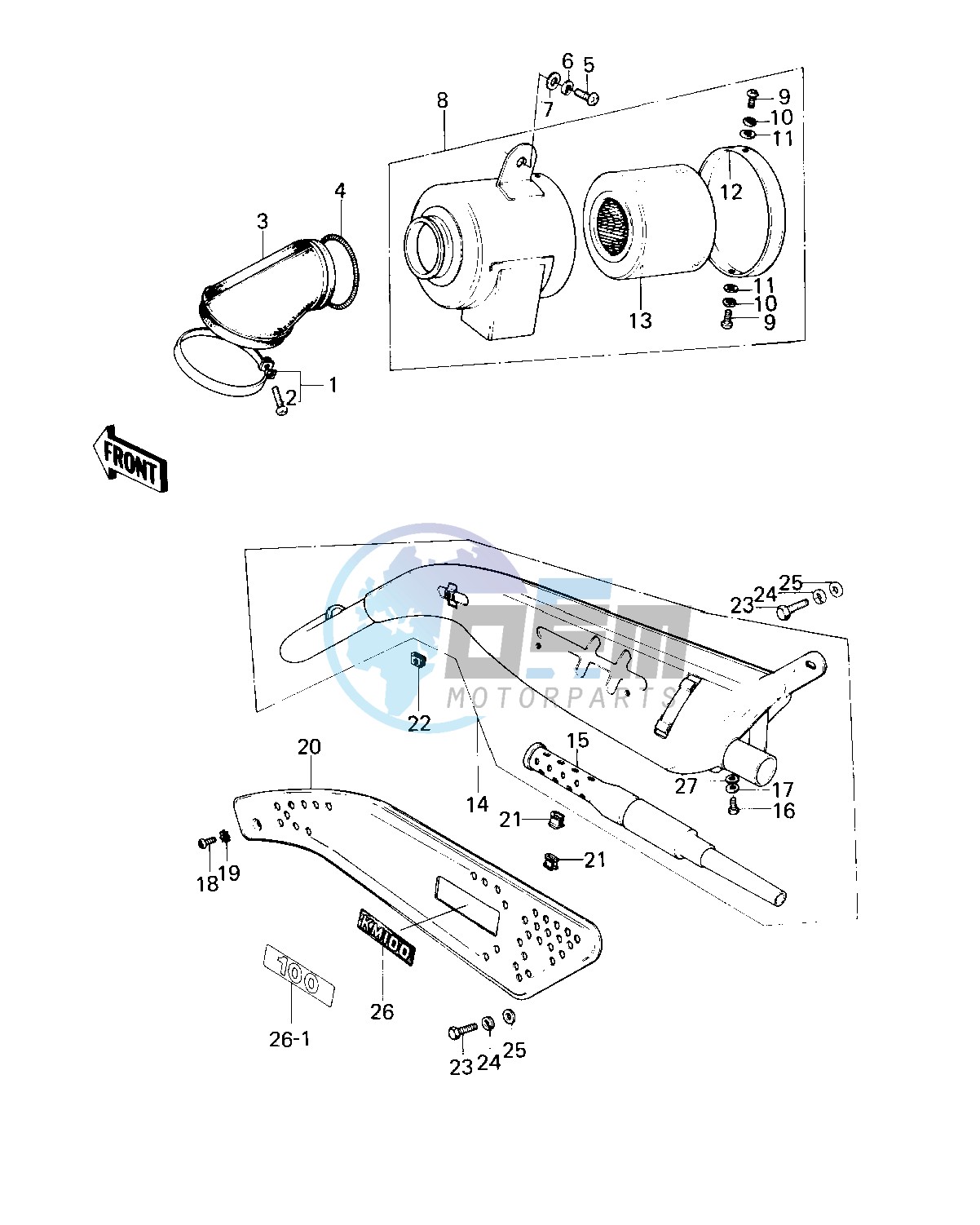 AIR CLEANER_MUFFLER -- KM100-A1 Till A4- -