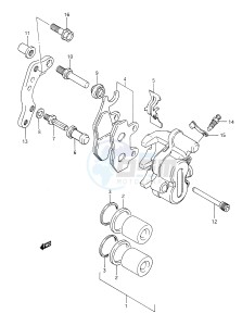 DR350 (E28) drawing FRONT CALIPER (MODEL L M)