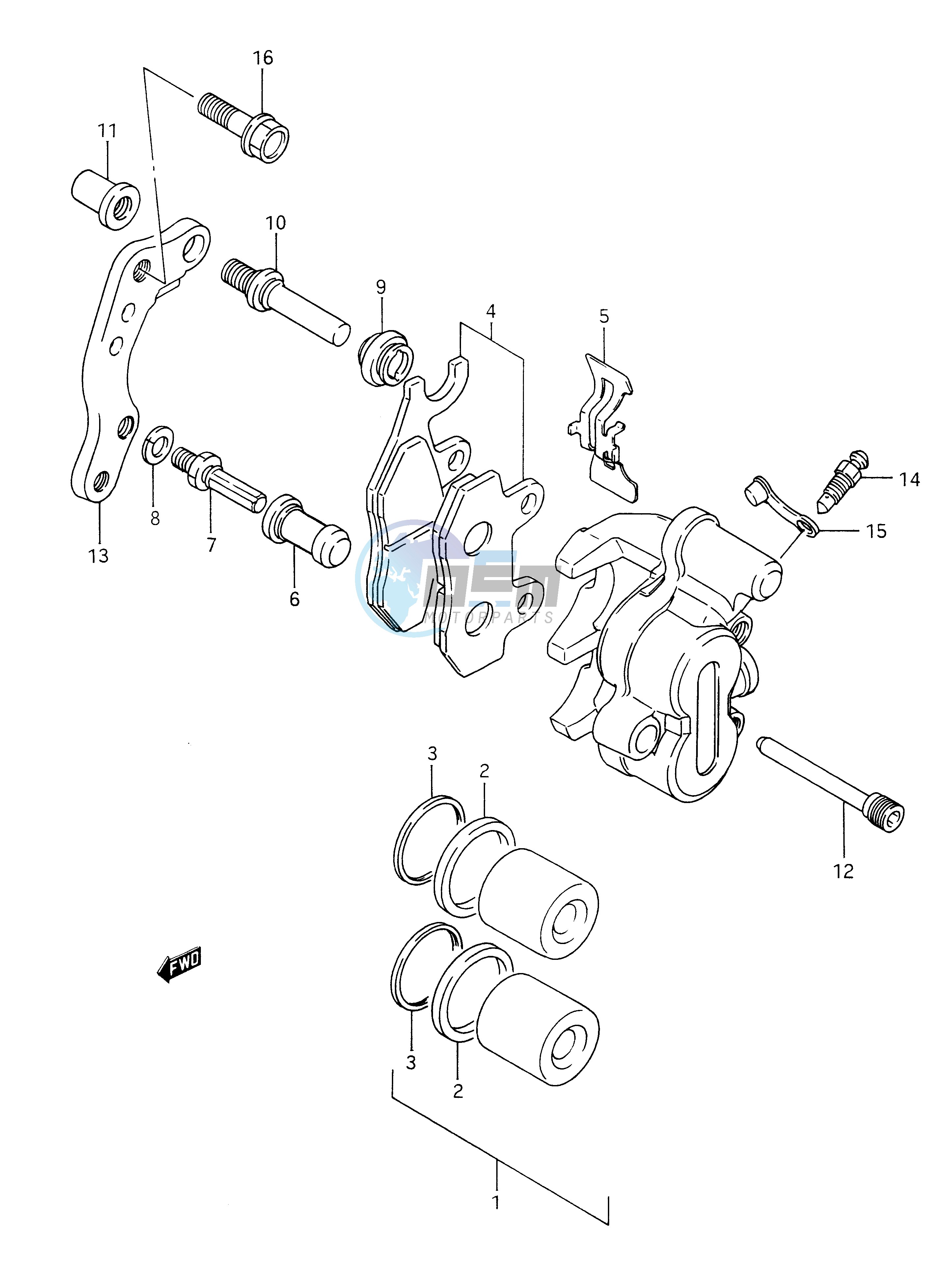 FRONT CALIPER (MODEL L M)