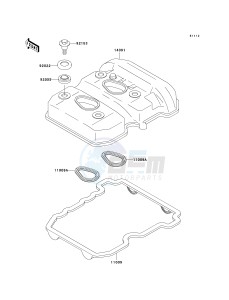 EX 250 F [NINJA 250R] (6F-7F) F6F drawing CYLINDER HEAD COVER