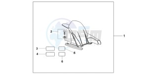 CB600FA39 France - (F / ABS CMF ST) drawing HUGGER QUASAR SILVER METALLIC