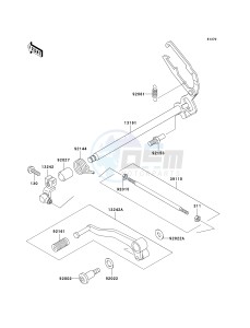 EX 250 F [NINJA 250R] (6F-7F) F7F drawing GEAR CHANGE MECHANISM