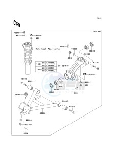 KAF 620 K [MULE 3010 TRANS4X4 HARDWOODS GREEN HD] (K6F-K8F) K6F drawing FRONT SUSPENSION-- K6F_K7F- -