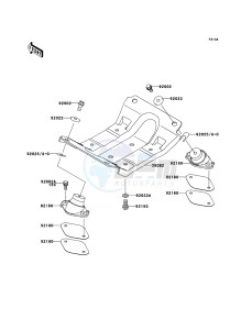 JET SKI 800 SX-R JS800-A3 FR drawing Engine Mount