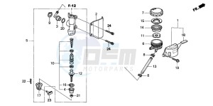 VTX1300S drawing RR. BRAKE MASTER CYLINDER