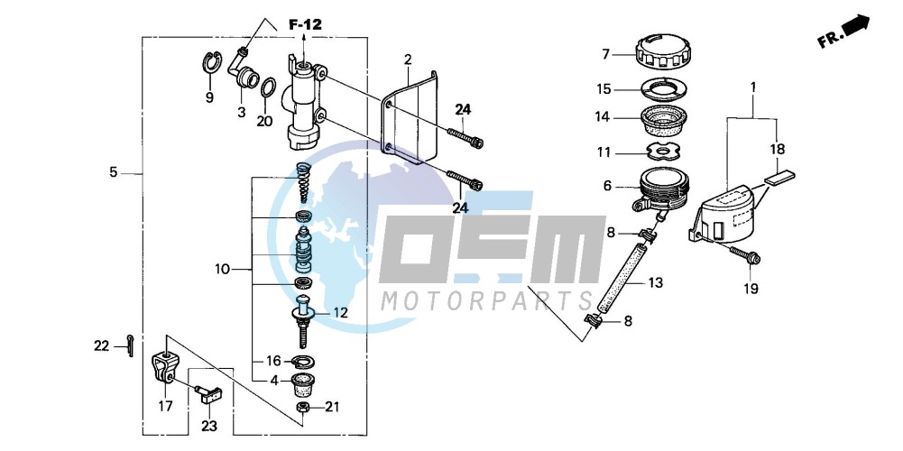 RR. BRAKE MASTER CYLINDER