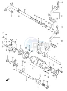 LT-Z400 (E3-E28) drawing GEAR SHIFTING