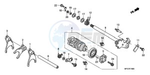 CB600F39 France - (F / CMF ST 25K) drawing GEARSHIFT DRUM