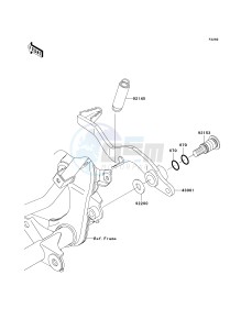 KLX 140 B (KLX140L MONSTER ENERGY) (B8F-B9FA) B9F drawing BRAKE PEDAL