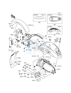 VULCAN 900 CUSTOM VN900CDF GB XX (EU ME A(FRICA) drawing Fenders