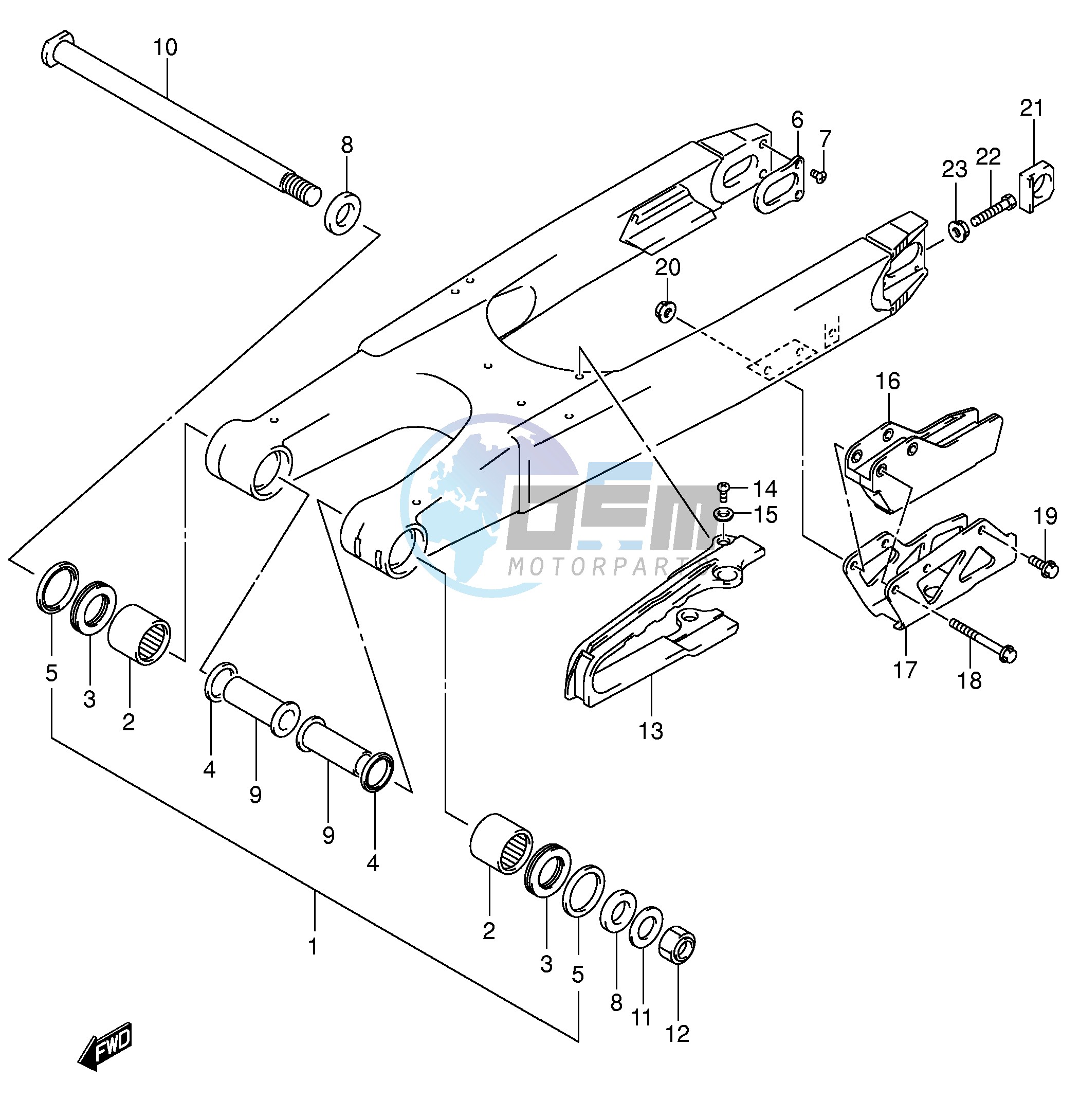 REAR SWINGING ARM (MODEL K4)