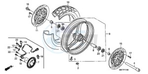 XL1000VA9 Ireland - (EK / ABS) drawing FRONT WHEEL