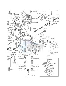 KX 250 L [KX250] (L1) [KX250] drawing CYLINDER HEAD_CYLINDER