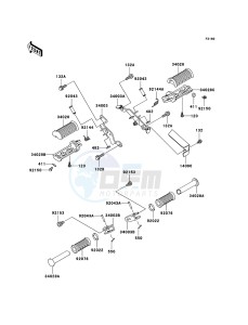 ELIMINATOR 125 BN125A6F GB XX (EU ME A(FRICA) drawing Footrests