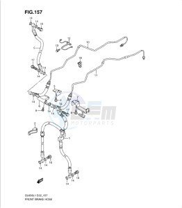 DL650 drawing FRONT BRAKE HOSE (DL650AUEL1 E19)