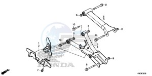 TRX500FM5G TRX500FM Australia - (U) drawing REAR ARM