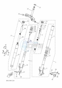 MT-125 MTN125-A (B6G1) drawing FRONT FORK