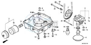 VFR800XC drawing OIL PAN/OIL PUMP