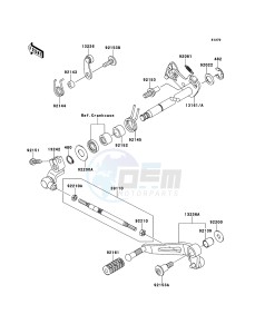 Z1000_ABS ZR1000ECFA FR XX (EU ME A(FRICA) drawing Gear Change Mechanism