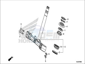 NC750JH Europe Direct - (ED) drawing STEERING STEM