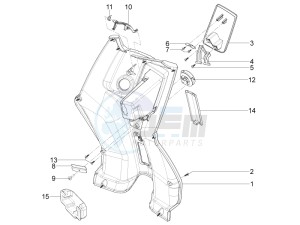 Typhoon 50 4T 4V E2 (NAFTA) drawing Front glove-box - Knee-guard panel