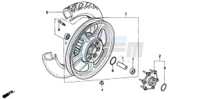 VT1100C2 drawing REAR WHEEL (VT1100C)