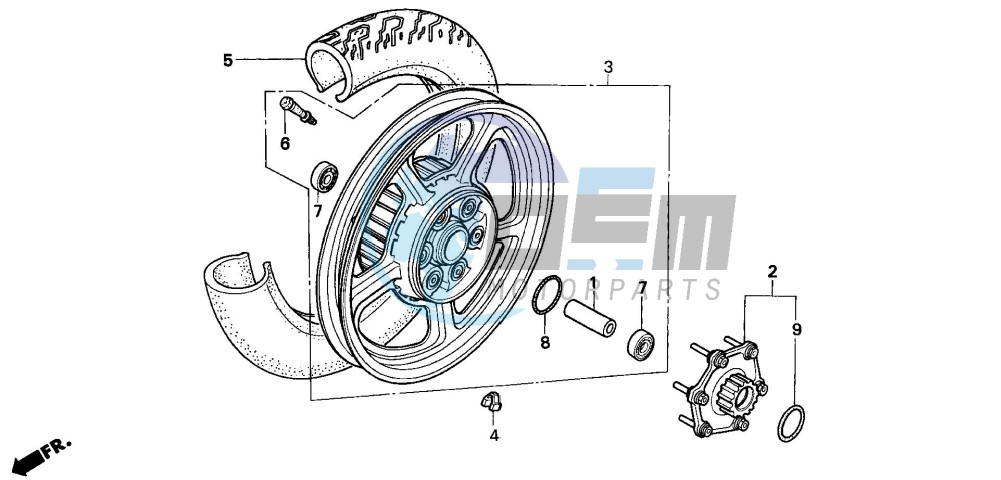 REAR WHEEL (VT1100C)